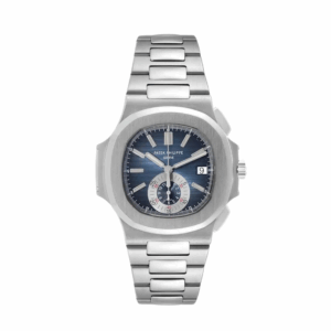 Patek Philippe Blue Nautilus Chronograph Men's Watch at Geneva Seal Chicago